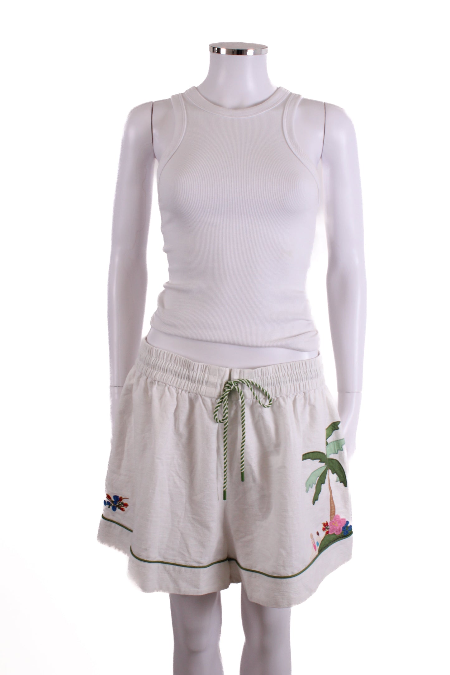 Zimmermann Palm Tree Shorts White 16 | O/S, White