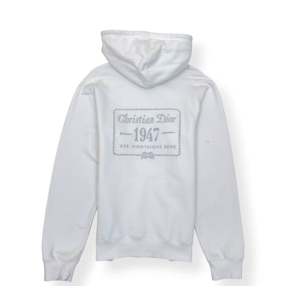 DIOR CHRISTIAN DIOR 1947 AVE MONTAIGNE HOODIE WHITE XL | XL, White