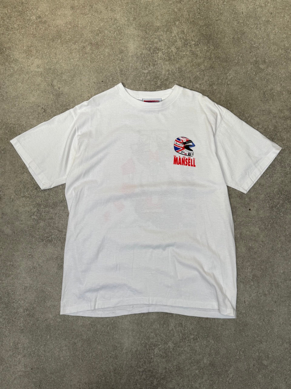 1995 Nigel Mansell Formula 1 Single Stitch Graphic Tee