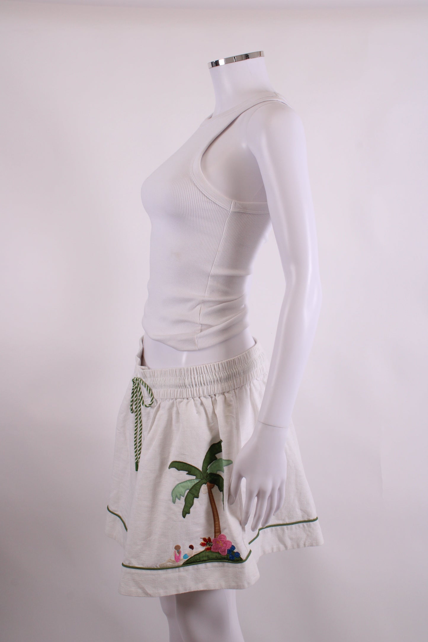 Zimmermann Palm Tree Shorts White 16 | O/S, White