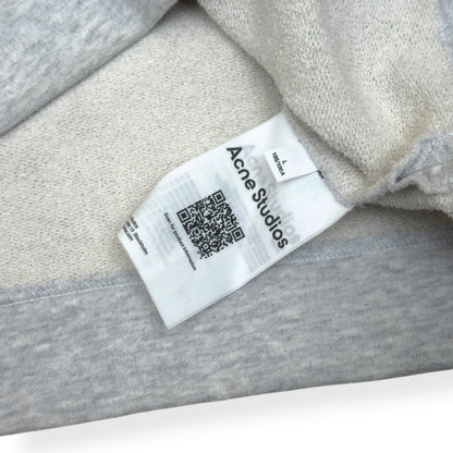 ACNE STUDIOS LOGO HENLEY SWEATSHIRT GREY L | Large, Grey