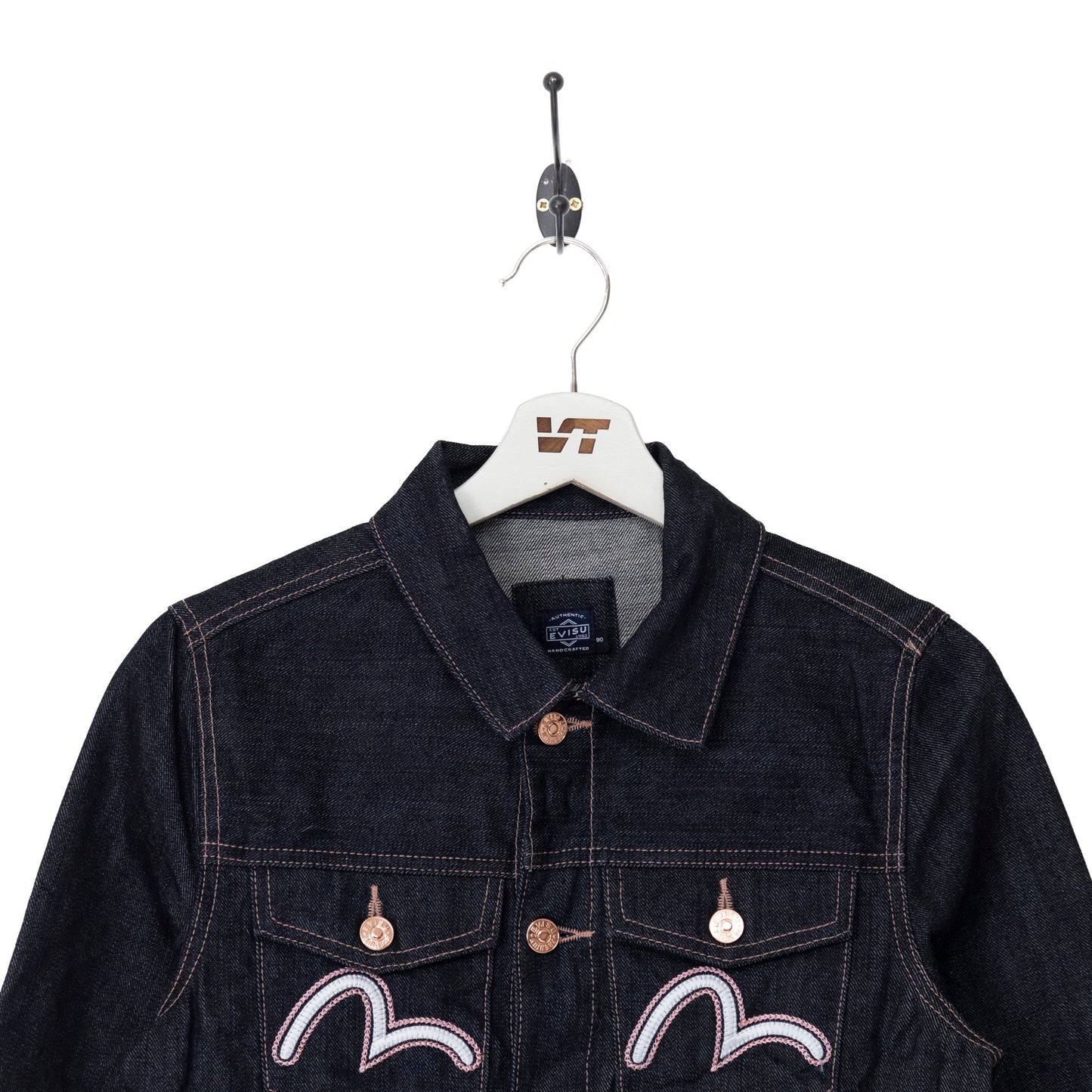 Evisu Pink Daicock Dark Denim Jacket