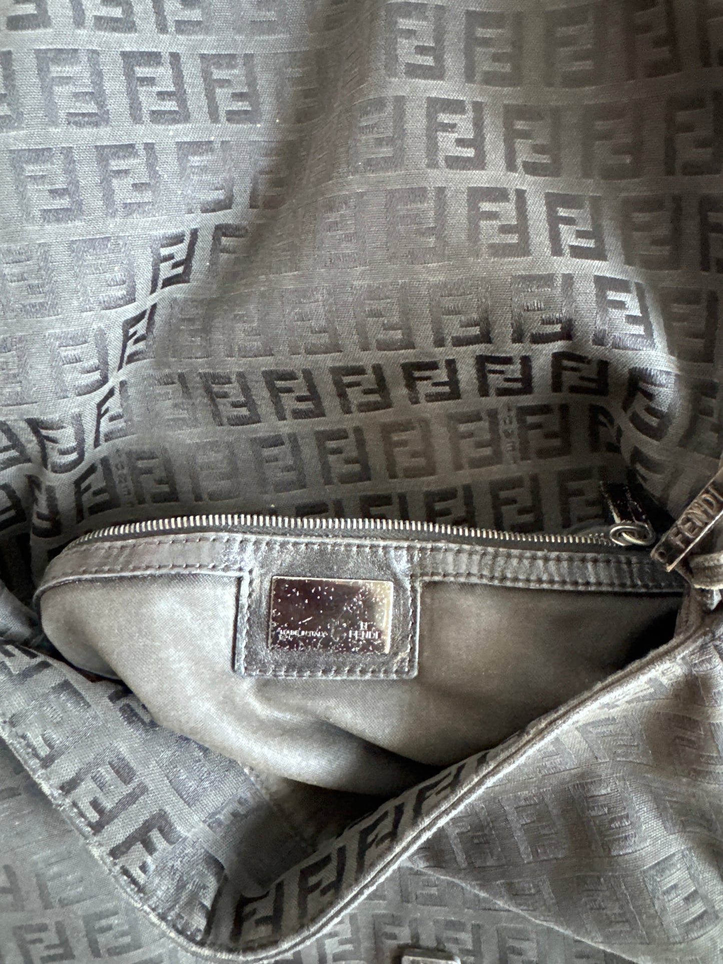 Fendi Brown Baguette Monogram Crossbody Bag