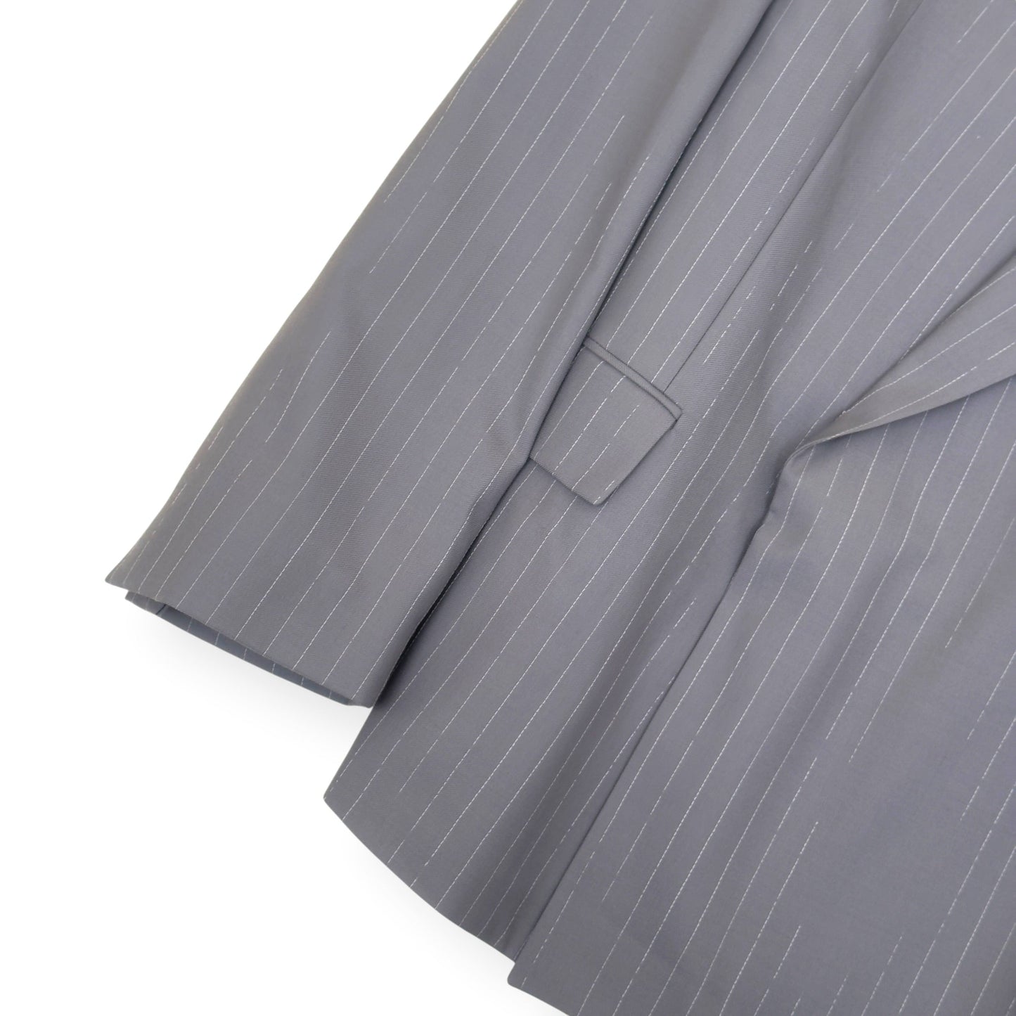 BOSS EDITORIAL PINSTRIPE DOUBLE BREASTED BLAZER GREY 54 / XL | XL, Grey