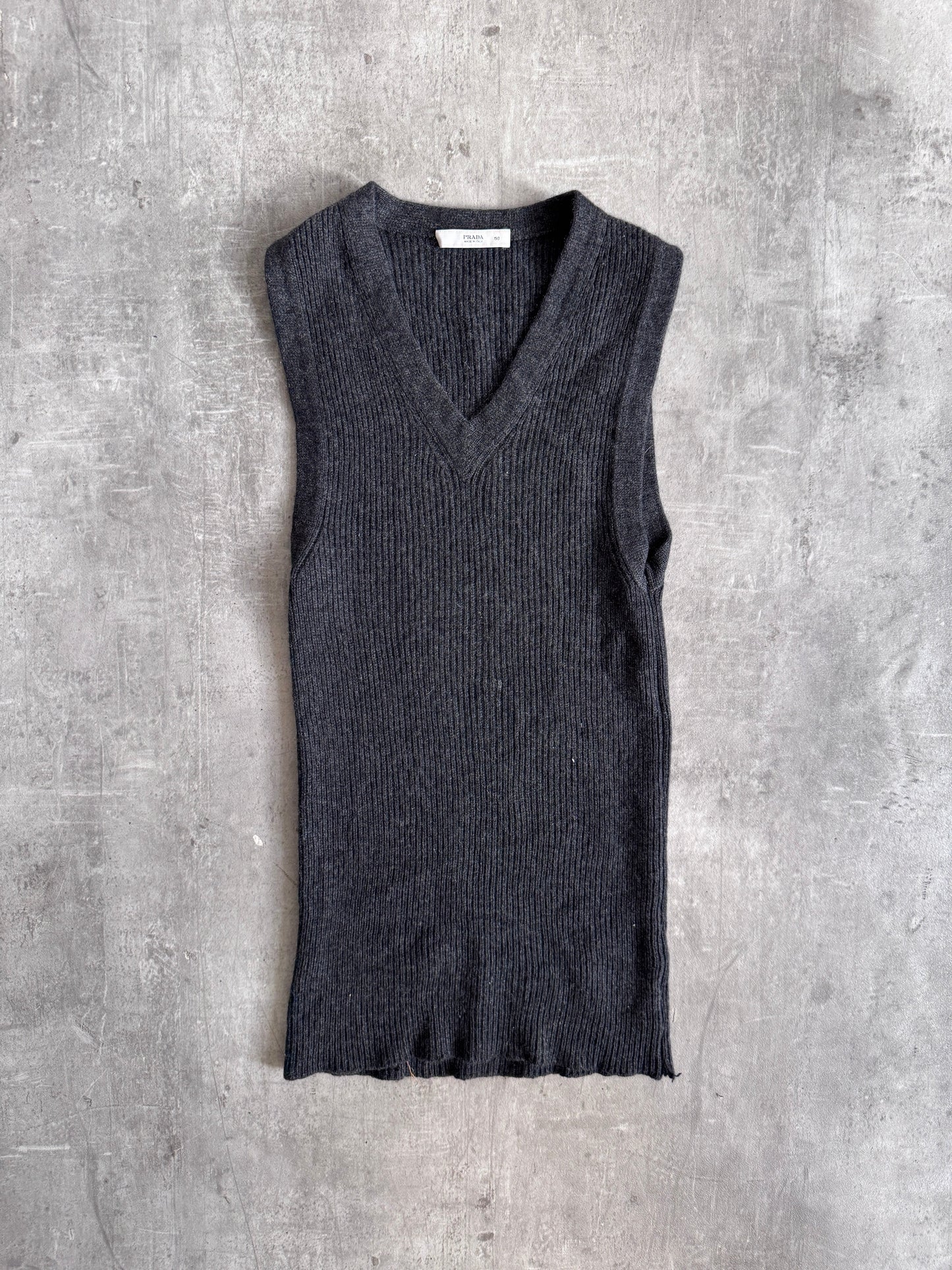 Prada Grey Cashmere Sweater Vest