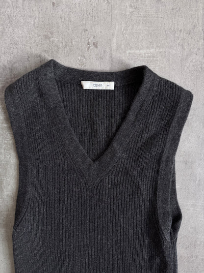 Prada Grey Cashmere Sweater Vest