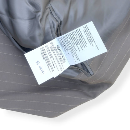 BOSS EDITORIAL PINSTRIPE DOUBLE BREASTED BLAZER GREY 54 / XL | XL, Grey