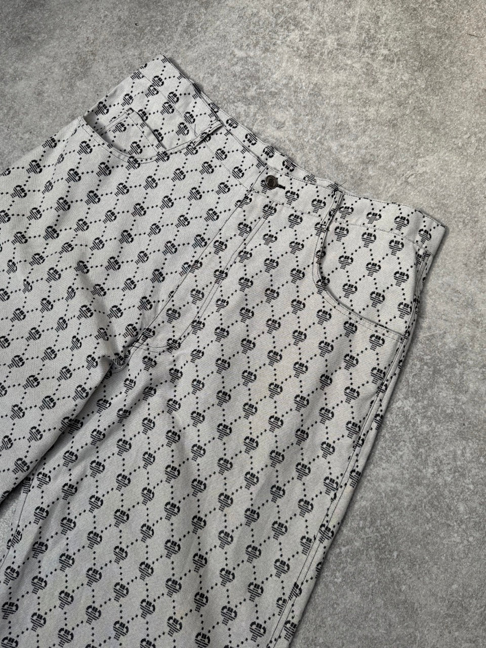 Pelle Pelle Logo Jacquard Baggy Jeans