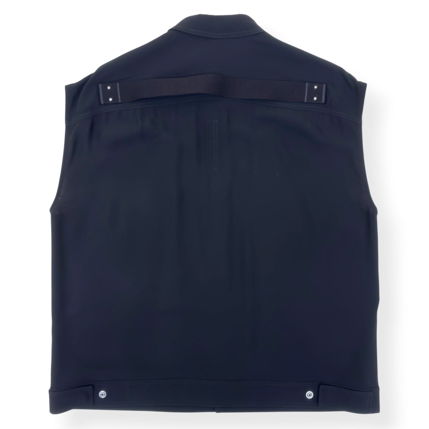 RICK OWENS SS25 HOLLYWOOD SLEEVELESS SHIRT VEST BLACK 52 / XL | XL, Black