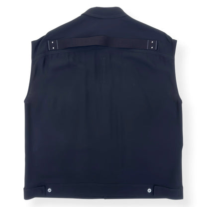 RICK OWENS SS25 HOLLYWOOD SLEEVELESS SHIRT VEST BLACK 52 / XL | XL, Black
