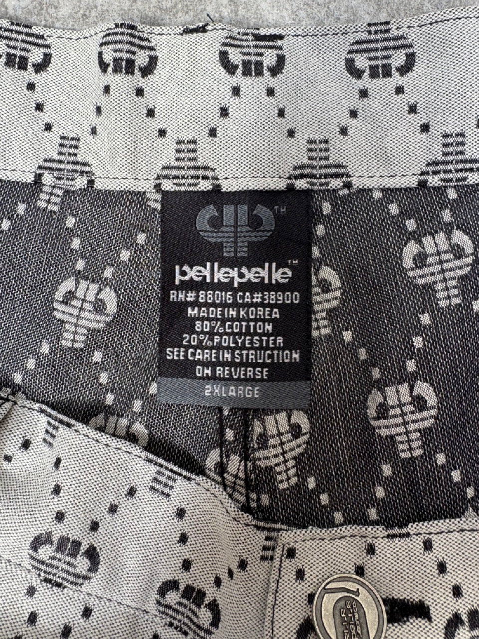 Pelle Pelle Logo Jacquard Baggy Jeans