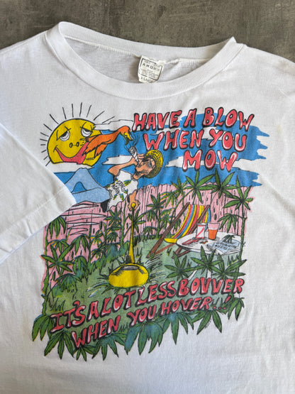 1990's "Have A Blow When Ya Mow" Relaxation Single Stitch Graphic Tee | Extra Large, Multicoloured