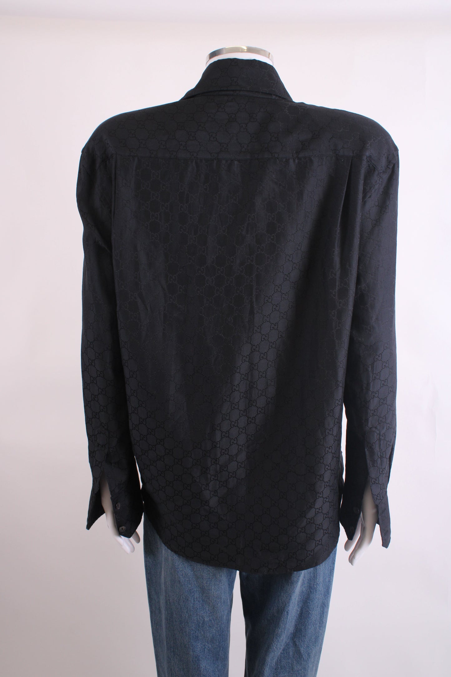 Gucci S/S 1998 Gucci by Tom Ford GG Monogram Shirt Black IT46 | O/S, Black