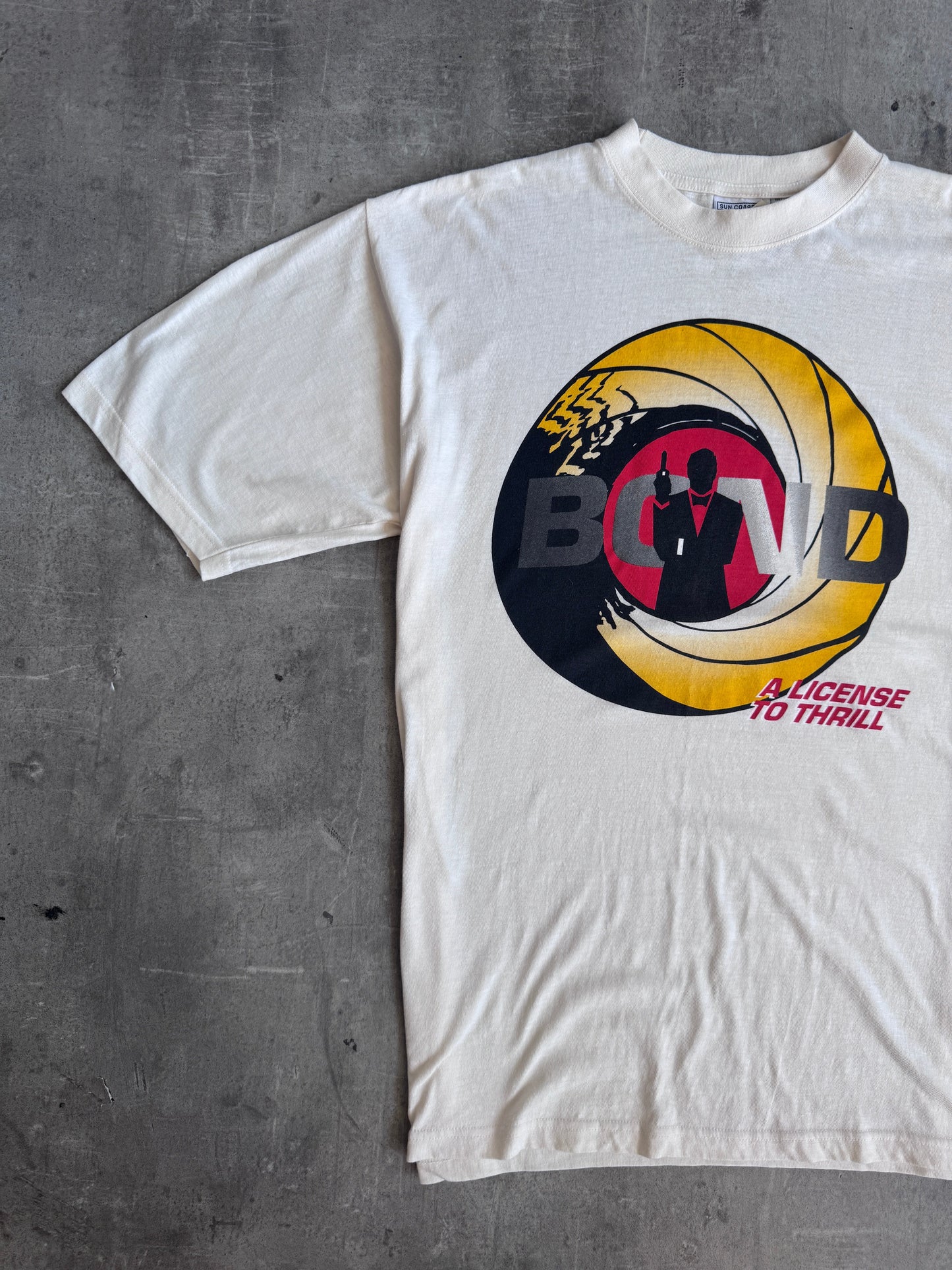 1989 James Bond A Lisence To Kill Promo Graphic Tee | Medium, Multicoloured