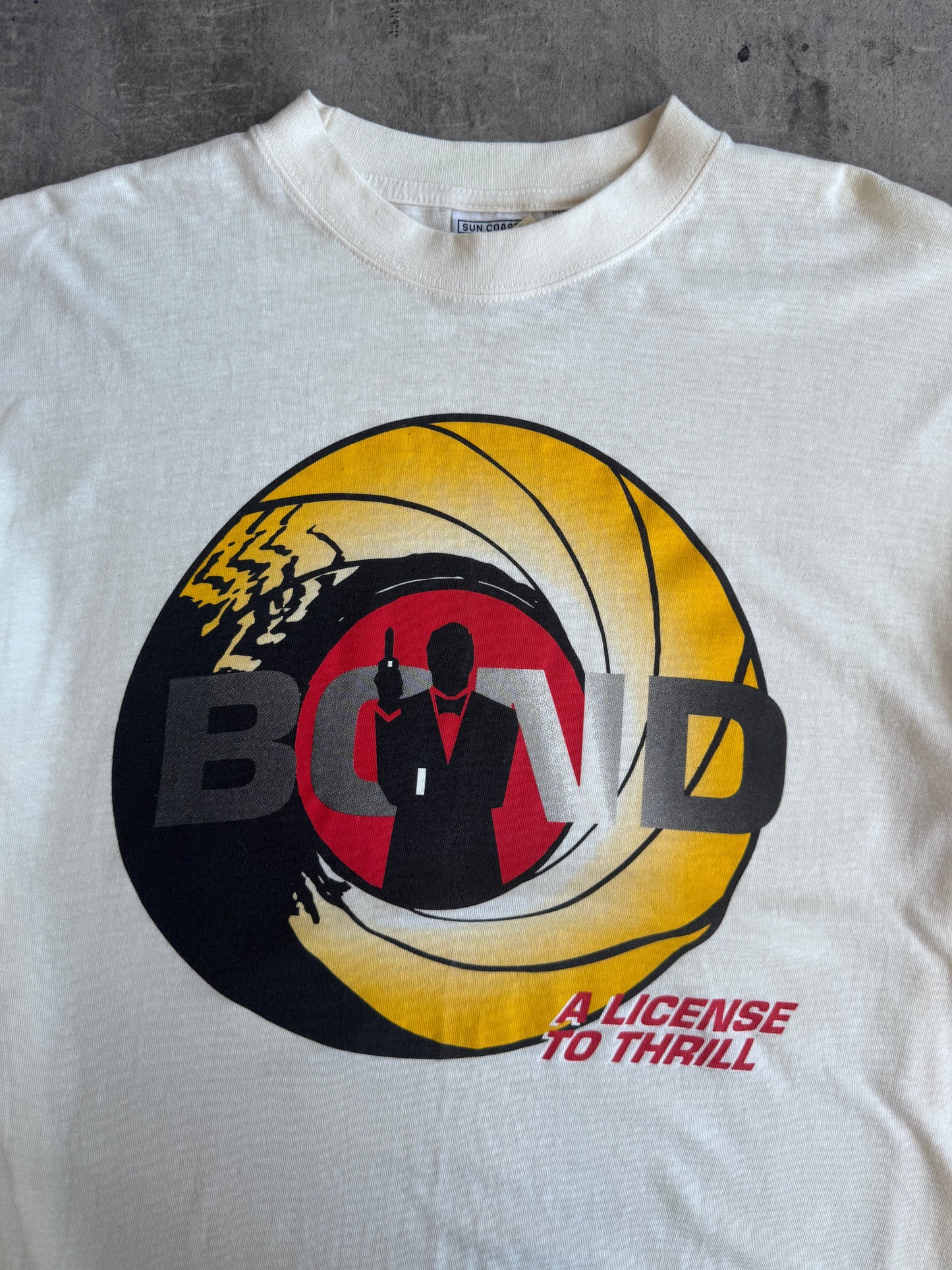 1989 James Bond A Lisence To Kill Promo Graphic Tee | Medium, Multicoloured