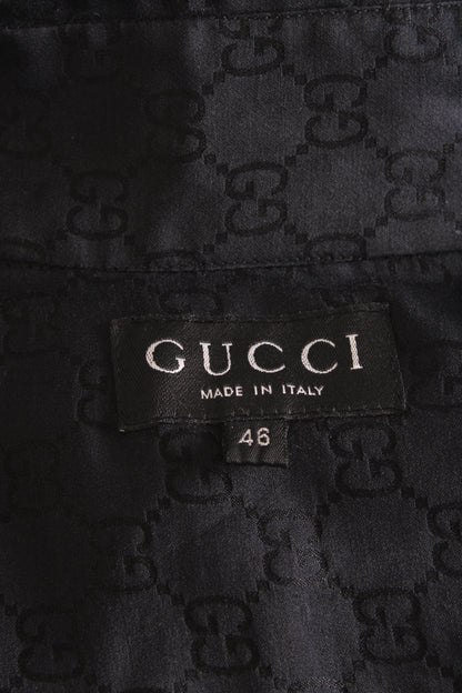 Gucci S/S 1998 Gucci by Tom Ford GG Monogram Shirt Black IT46 | O/S, Black