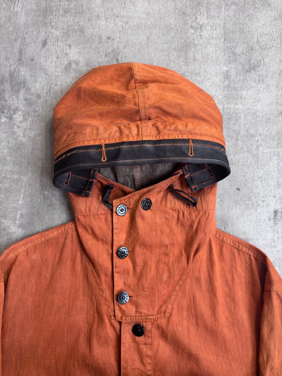 Stone Island S/S 2004 Orange Light Weight Button Up Jacket