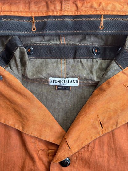 Stone Island S/S 2004 Orange Light Weight Button Up Jacket