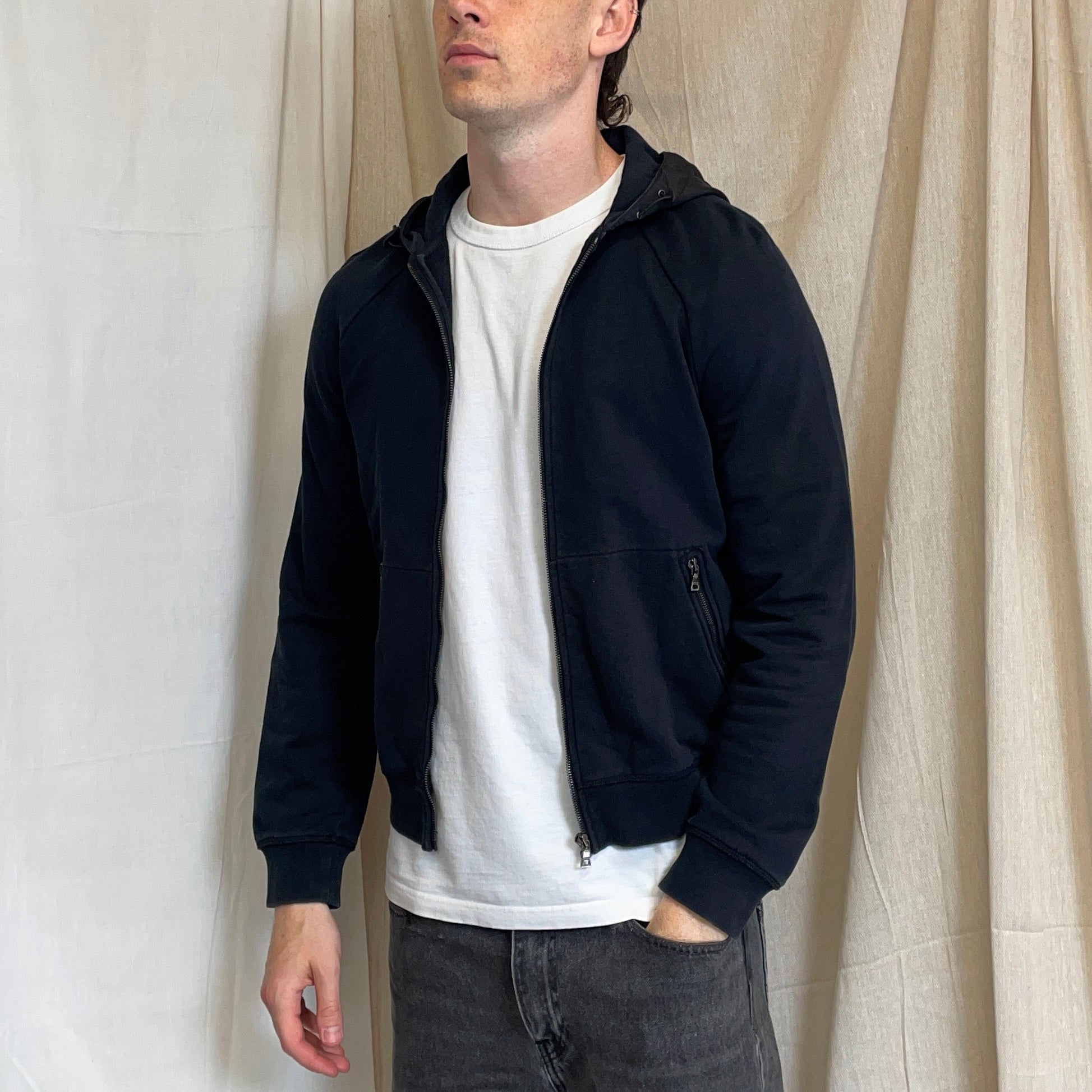 Prada Sport Black 2013 Nylon Hood Zip-Through Hoodie – Known Source