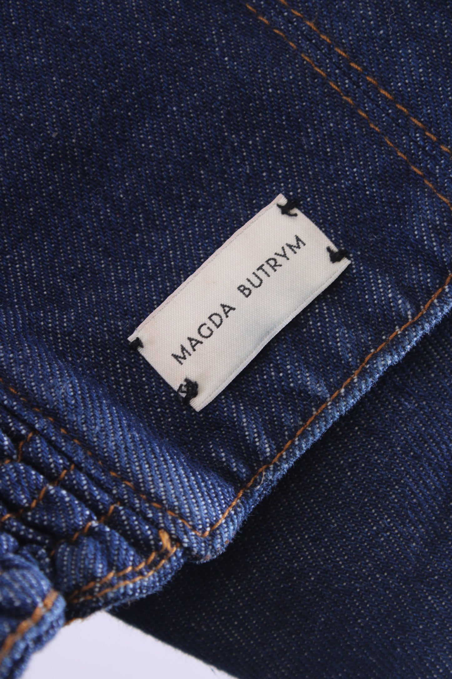 Magda Butrym Crop Bustier Top Denim 12 | O/S, Dark Blue