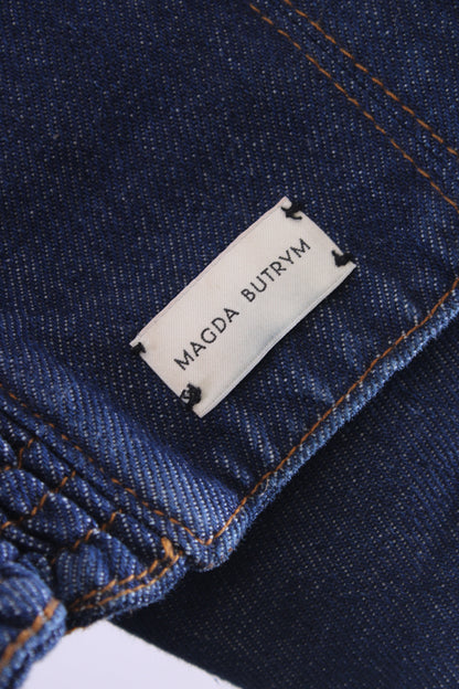 Magda Butrym Crop Bustier Top Denim 12 | O/S, Dark Blue