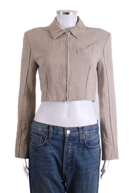 Jacquemus Cropped Blazer Beige 8 | O/S, Beige