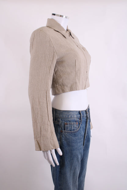 Jacquemus Cropped Blazer Beige 8 | O/S, Beige