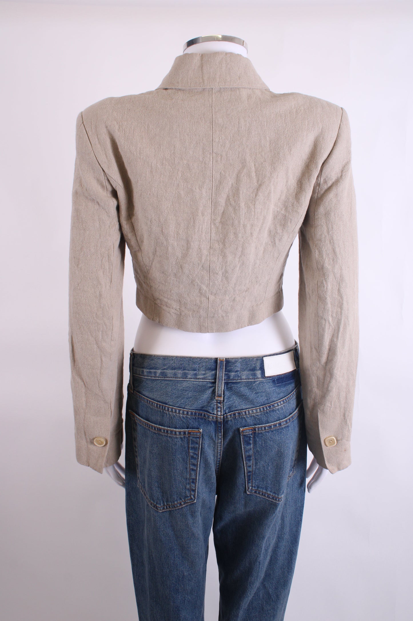 Jacquemus Cropped Blazer Beige 8 | O/S, Beige