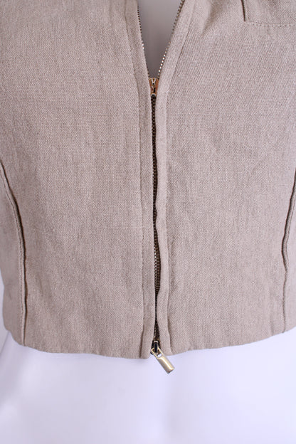 Jacquemus Cropped Blazer Beige 8 | O/S, Beige