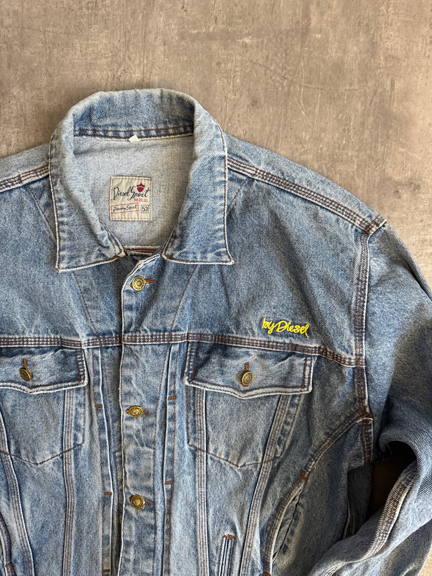 1990s Diesel Embroidered Denim Trucker Jacket