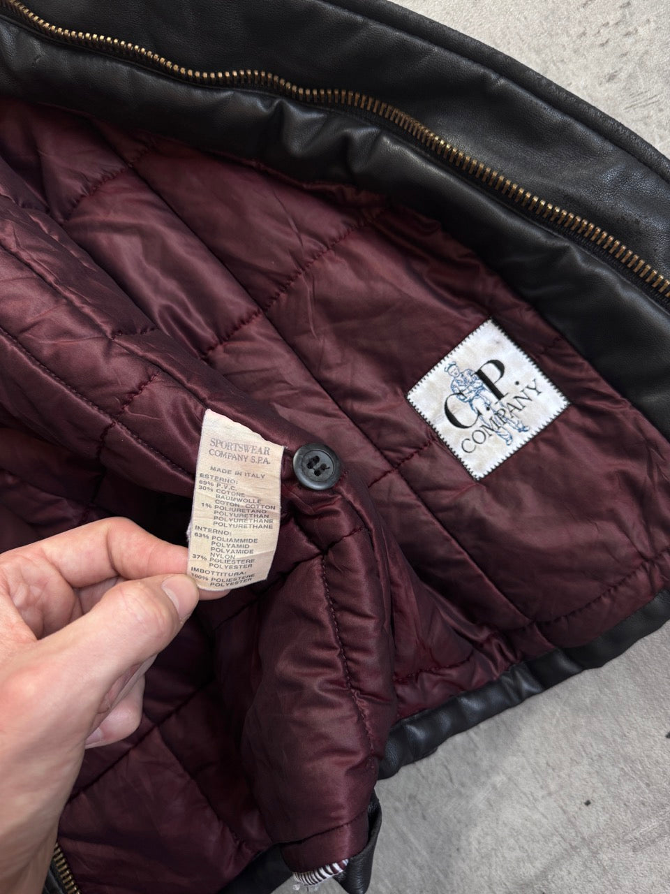 A/W 1991 C.P. Company Distressed PVC Deck Jacket