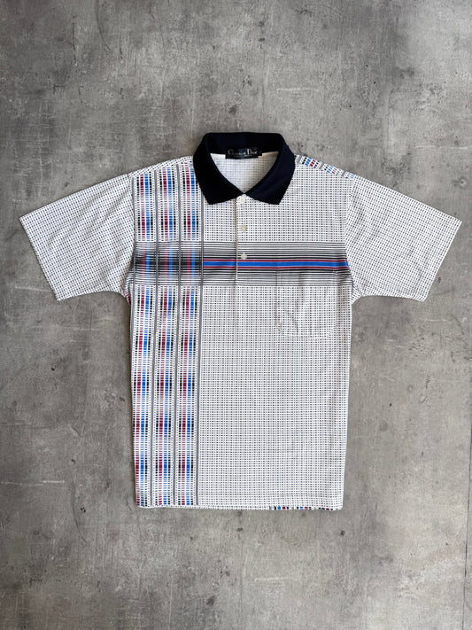 Christian Dior Boutique Graphic Print SS Polo Shirt | Medium, Multicoloured