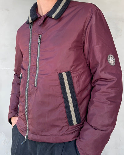 ARMANI JEANS ASYMMETRIC NYLON JACKET - L | Large, Red