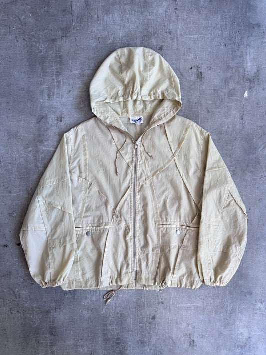 Hai Sporting Gear Issey Miyake Beige Panel Hooded Bomber Jacket | Medium, Multicoloured
