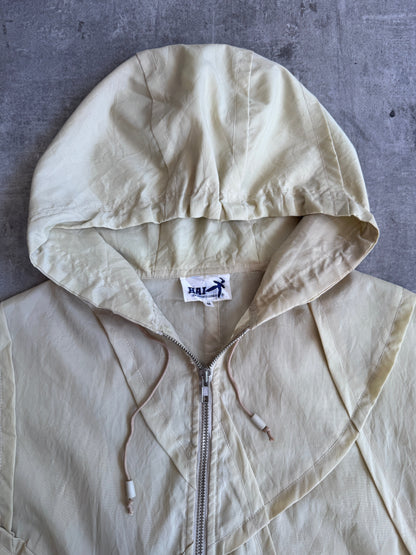 Hai Sporting Gear Issey Miyake Beige Panel Hooded Bomber Jacket | Medium, Multicoloured