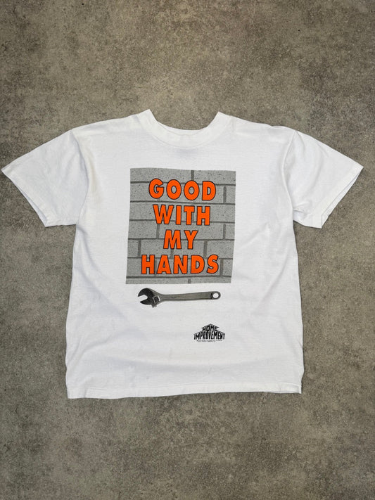 Good With My Hands Home Improvement Graphic Single Stitch Tee