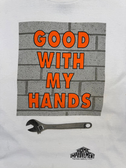 Good With My Hands Home Improvement Graphic Single Stitch Tee