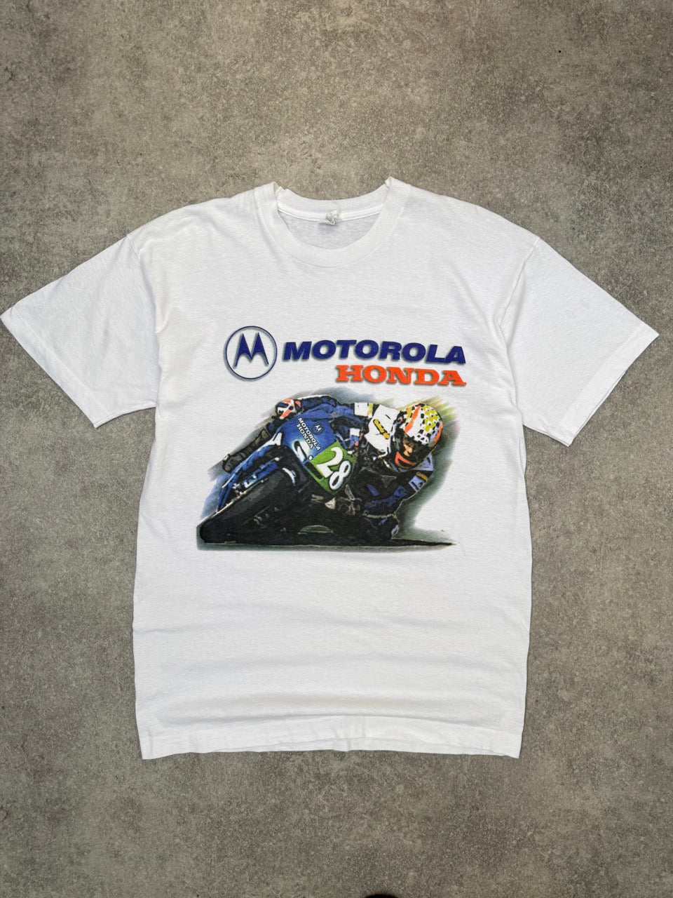 Motorola Honda Motorbike Graphic Single Stitch Tee