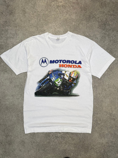 Motorola Honda Motorbike Graphic Single Stitch Tee