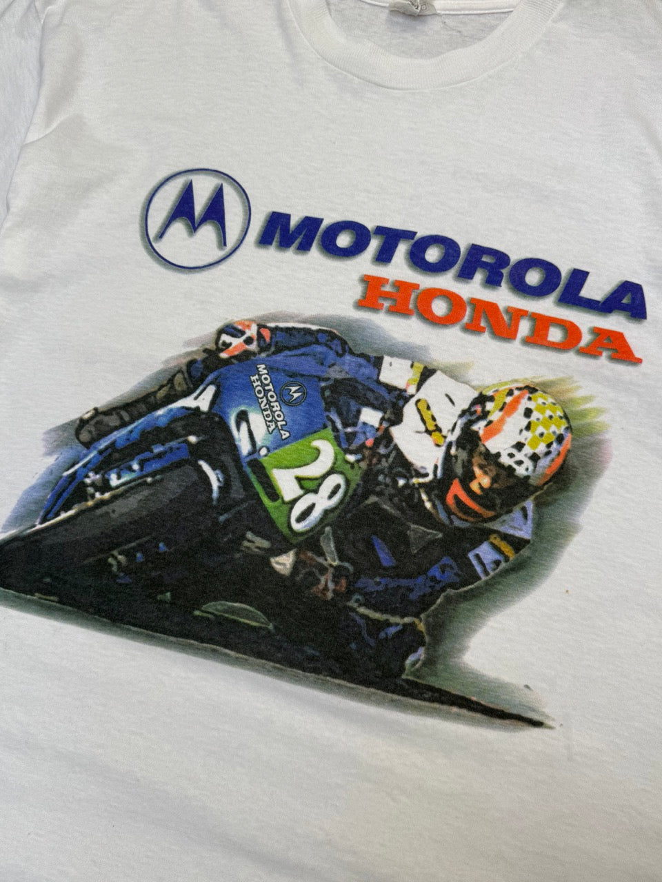 Motorola Honda Motorbike Graphic Single Stitch Tee