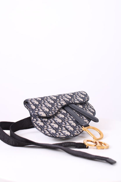Dior Monogram Saddle Waist Bag Beige/ Navy | O/S, Beige