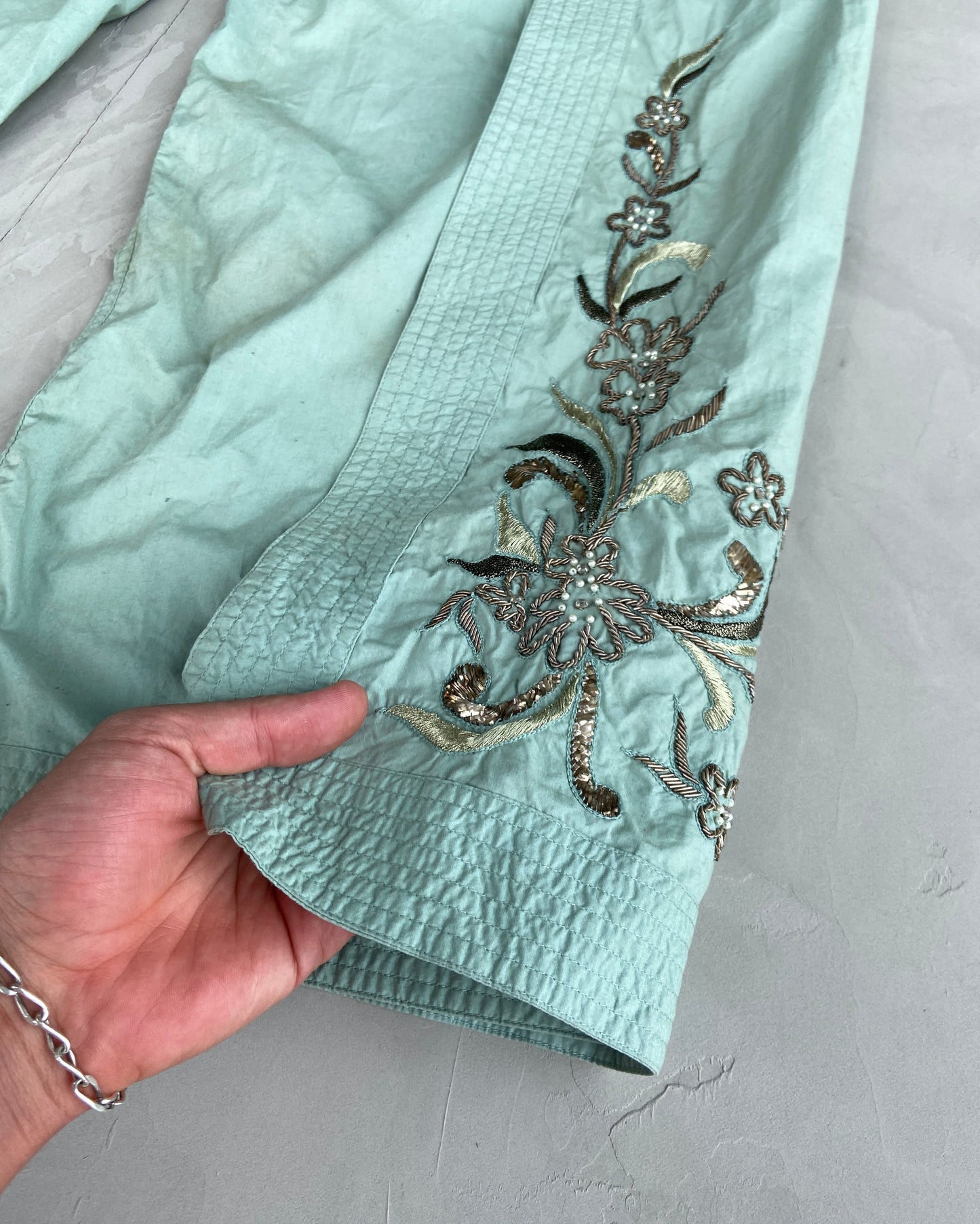 MAHARISHI 90'S WRAP WIDE LEG SUNPANTS | Medium, Green