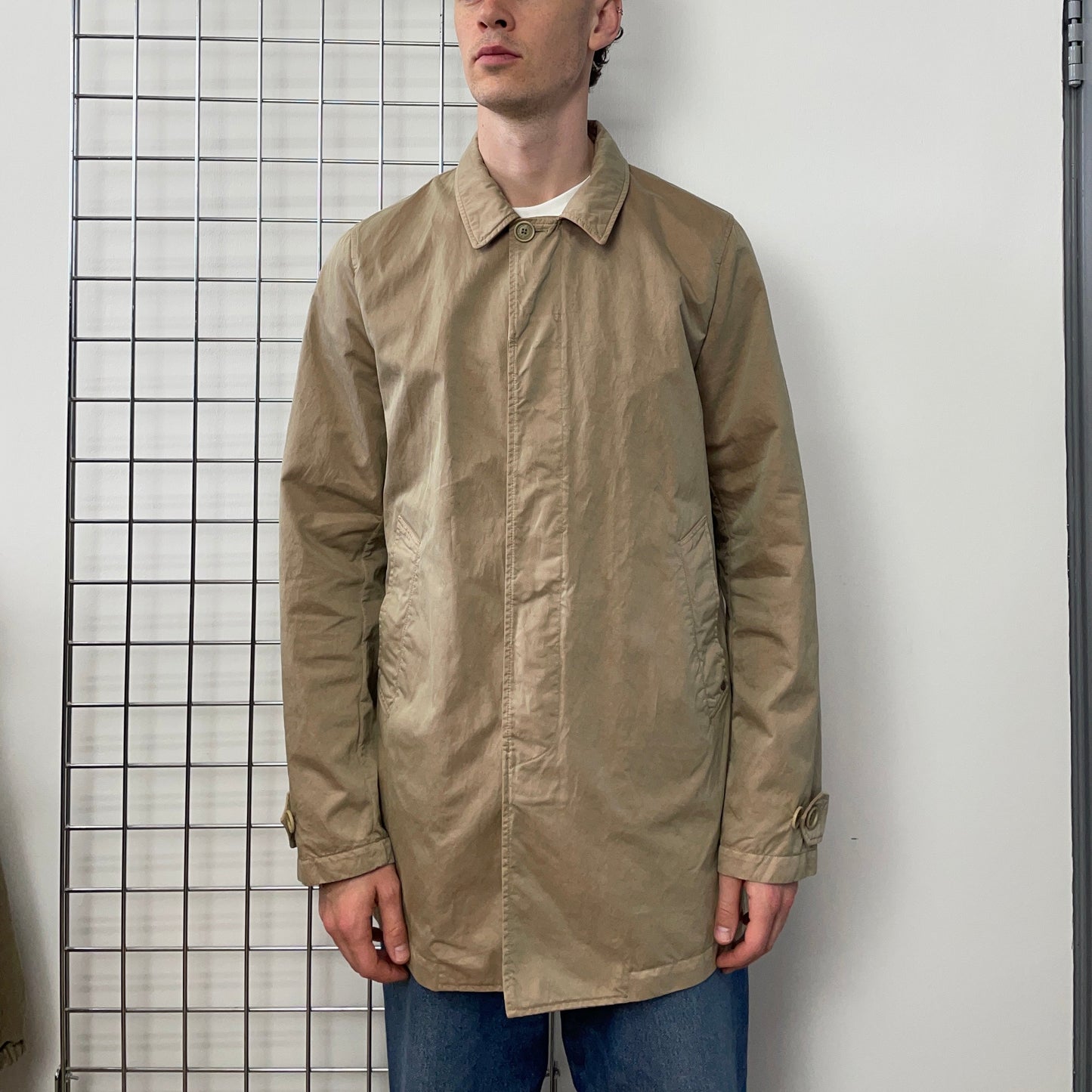 C.P. Company Beige & Orange Car Coat | Large, Beige