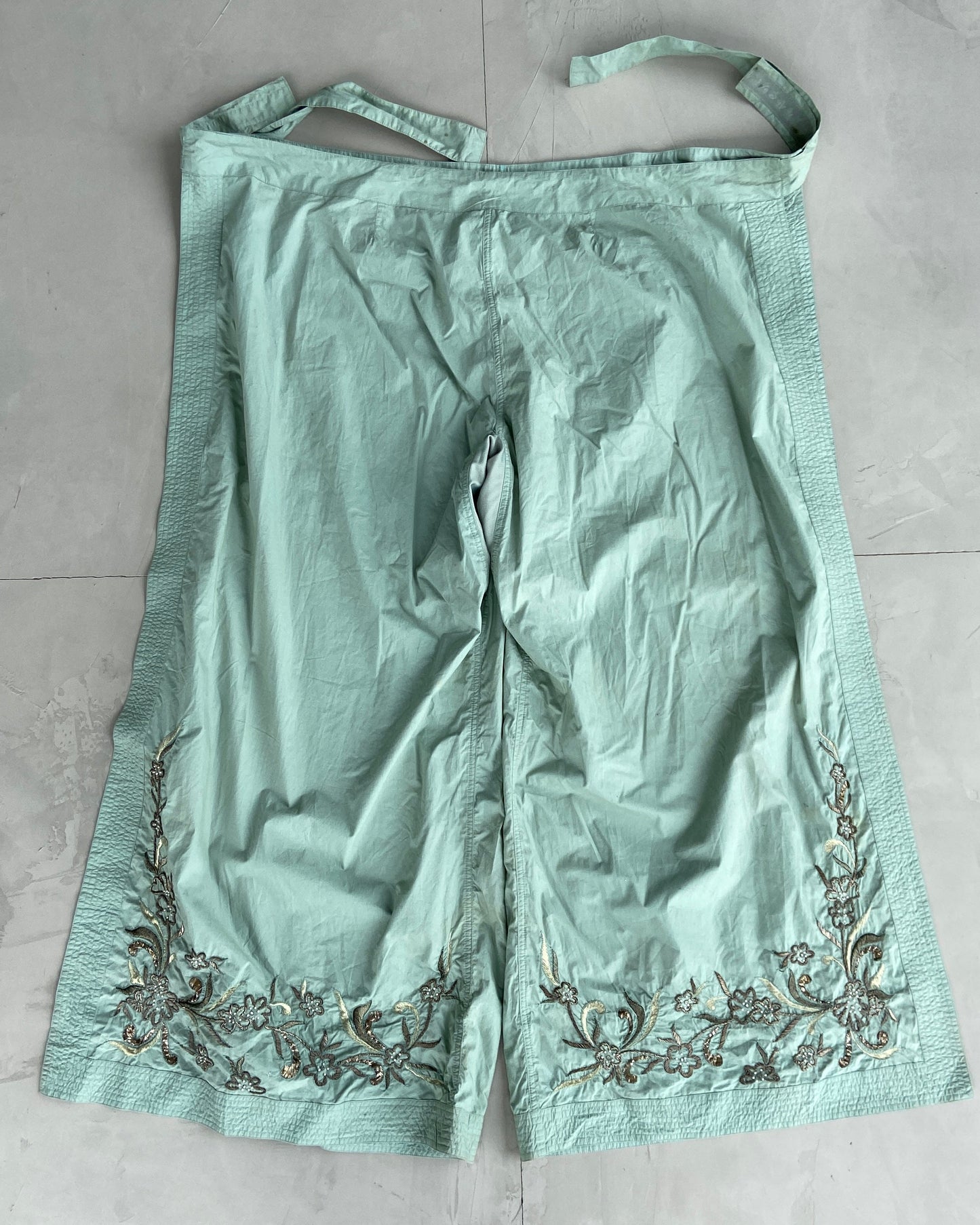 MAHARISHI 90'S WRAP WIDE LEG SUNPANTS | Medium, Green