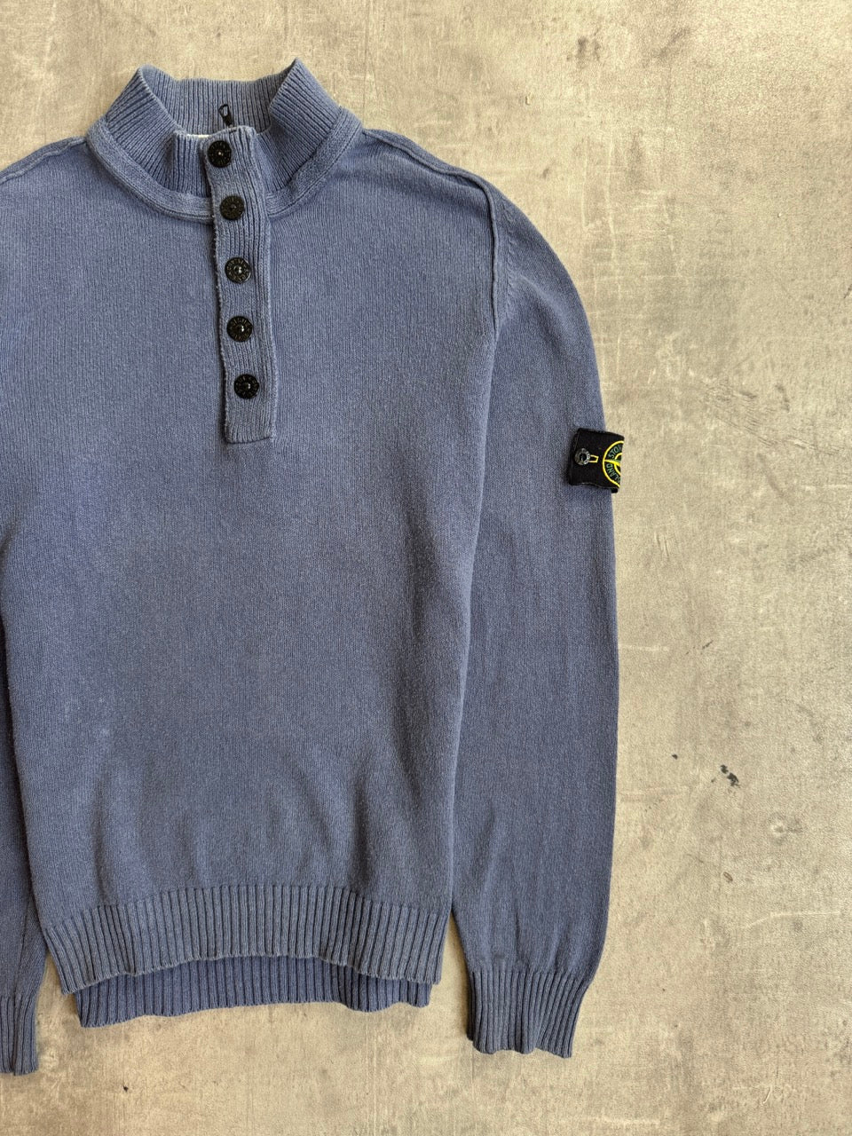 Stone Island Re-issue Washed Blue Knit Jumper