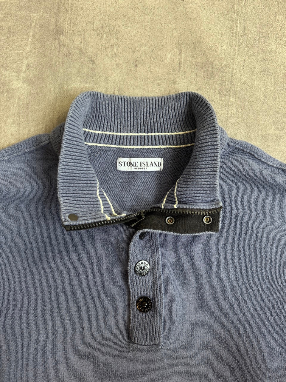 Stone Island Re-issue Washed Blue Knit Jumper