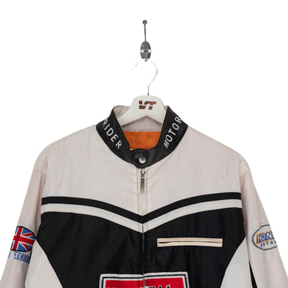 Y2K Motor Rider Patched Racing Jacket