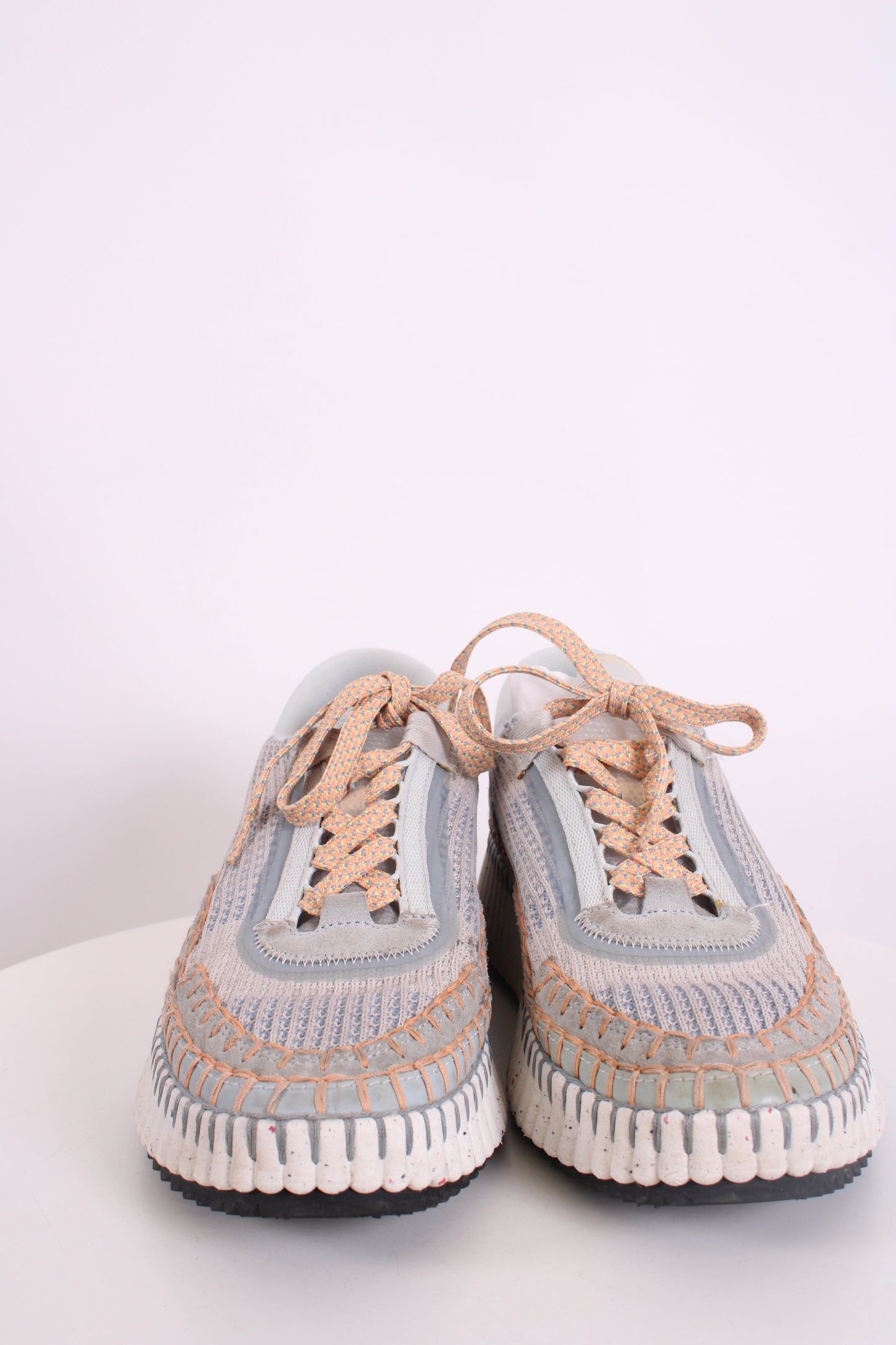 Chloe Nama Stitch Trainers Blue/ Orange 39 | O/S, Blue