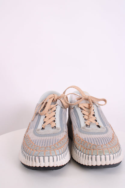 Chloe Nama Stitch Trainers Blue/ Orange 39 | O/S, Blue