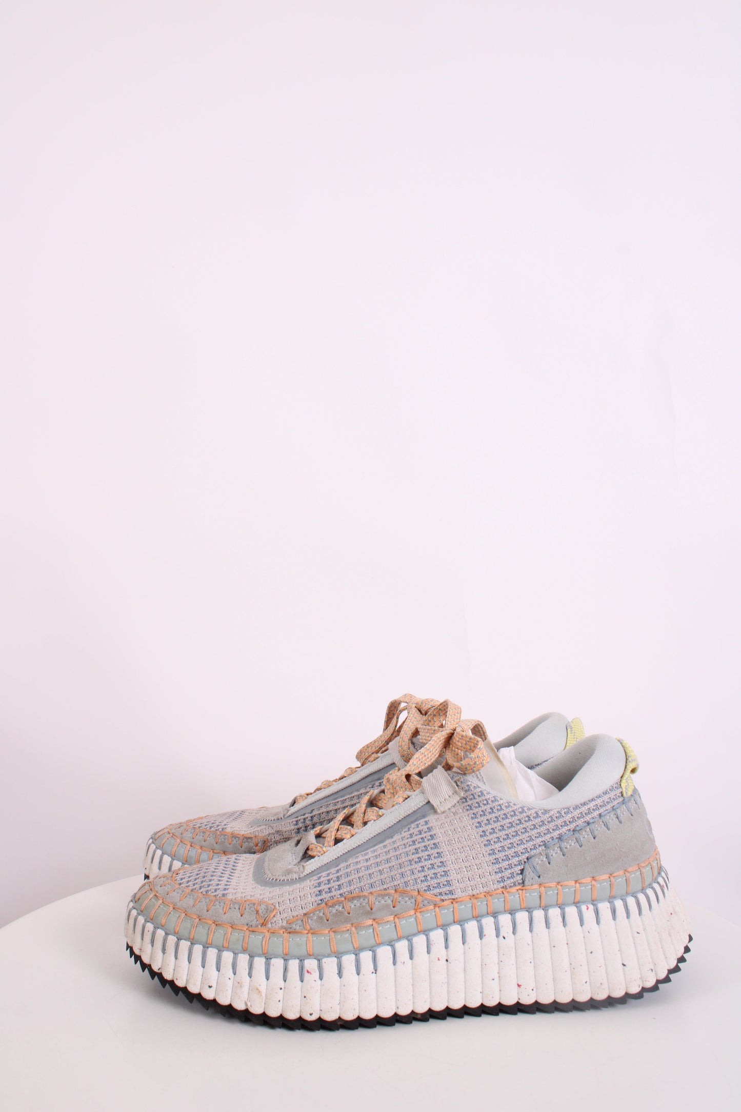 Chloe Nama Stitch Trainers Blue/ Orange 39 | O/S, Blue